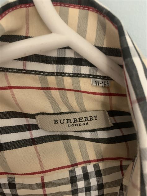 burberry shirt tag|authentic Burberry tags.